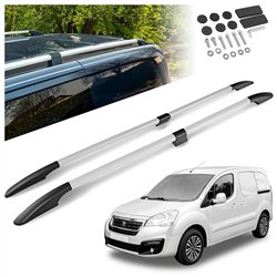 Split roof rails for Peugeot Partner II B9 X L1 2008-2018 Solid Aluminum P