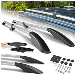 Split roof rails for Peugeot Partner II B9 X L1 2008-2018 Solid Aluminum P