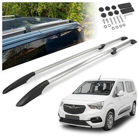 Relingi dachowe dzielone Opel Combo E K9 L2 XL 2018- Aluminium pla