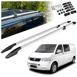 Split roof rails for Volkswagen VW Transporter T5 L1 SWB 2003-2015 Solid A