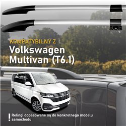 Split roof rails for Volkswagen VW Multivan T6.1 L1 SWB 2019-2022 Solid Al