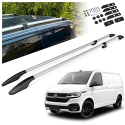 Split roof rails for Volkswagen VW Transporter T6.1 L1 SWB 2019-2023 Solid