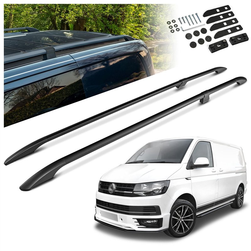 Split roof rails for Volkswagen VW Transporter T6 L1 SWB 2015-2019 Solid A