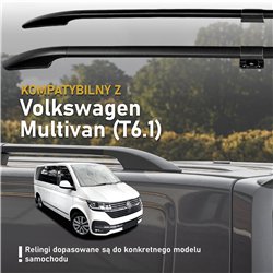 Split roof rails for Volkswagen VW Multivan T6.1 L1 SWB 2019-2022 Solid Al