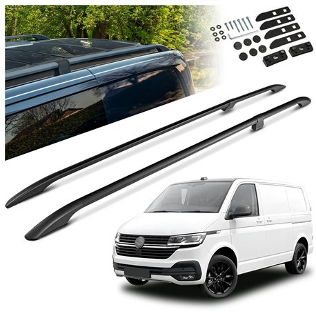 Split roof rails for Volkswagen VW Transporter T6.1 L1 SWB 2019-2023 Solid
