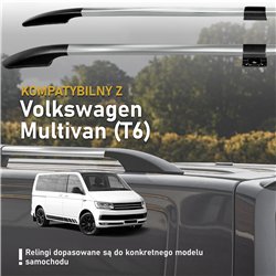 Relingi dachowe dzielone Volkswagen VW Multivan T6 L1 SWB 2015-2019 Soli