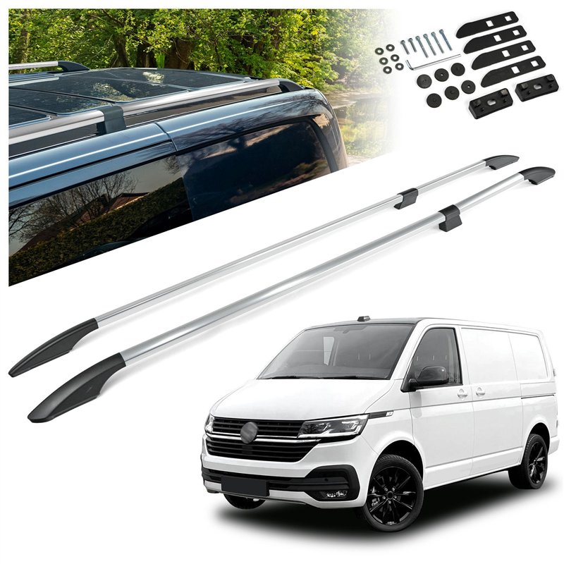 Relingi dachowe dzielone Volkswagen VW Transporter T6.1 L1 SWB 2019-2023