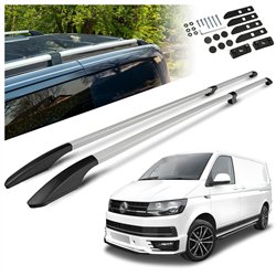 Split roof rails for Volkswagen VW Transporter T6 L2 LWB 2015-2019 Solid A