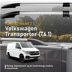 Split roof rails for Volkswagen VW Transporter T6.1 L2 LWB 2019-2023 Solid