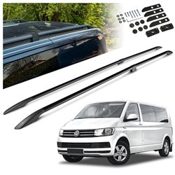 Split roof rails for Volkswagen VW Caravelle T6 L2 LWB 2015-2019 Solid Alu