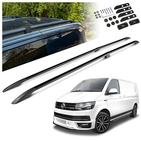 Split roof rails for Volkswagen VW Transporter T6 L2 LWB 2015-2019 Solid A