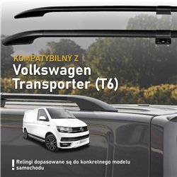 Split roof rails for Volkswagen VW Transporter T6 L2 LWB 2015-2019 Solid A