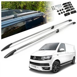 Split roof rails for Volkswagen VW Transporter T6 L2 LWB 2015-2019 Solid A