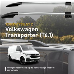 Split roof rails for Volkswagen VW Transporter T6.1 L2 LWB 2019-2023 Solid
