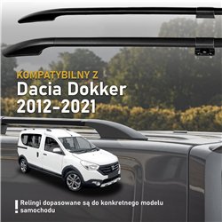 Split roof rails for Dacia Dokker I KE K9K 2012-2021 Solid Aluminum Plasti