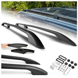 Split roof rails for Dacia Dokker I KE K9K 2012-2021 Solid Aluminum Plasti