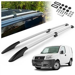 Split roof rails for Fiat Doblo I 223 L2 Maxi 2001-2010 Solid Aluminum Pla