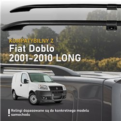 Split roof rails for Fiat Doblo I 223 L2 Maxi 2001-2010 Solid Aluminum Pla