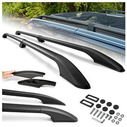 Split roof rails for Fiat Doblo I 223 L2 Maxi 2001-2010 Solid Aluminum Pla
