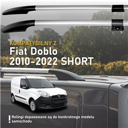 Split roof rails for Fiat Doblo II 263 H1 L1 SWB 2010-2022 Solid Aluminum