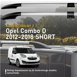 Split roof rails for Opel Combo D X12 L1 2012-2018 Solid Aluminum Plastic