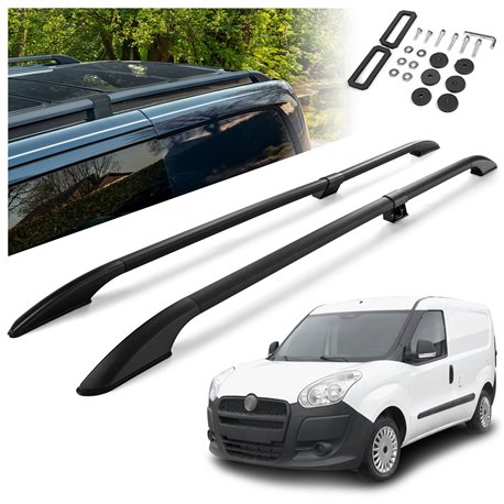 Split roof rails for Fiat Doblo II 263 H1 L1 SWB 2010-2022 Solid Aluminum