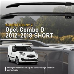 Split roof rails for Opel Combo D X12 L1 2012-2018 Solid Aluminum Plastic