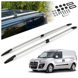 Split roof rails for Fiat Doblo II 263 L2 Maxi 2010-2022 Solid Aluminum Pl