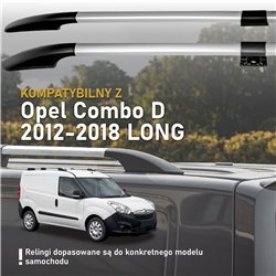 Split roof rails for Opel Combo D X12 L2 2012-2018 Solid Aluminum Plastic
