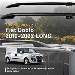 Split roof rails for Fiat Doblo II 263 L2 Maxi 2010-2022 Solid Aluminum Pl