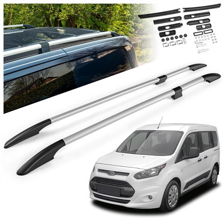 Split roof rails for Ford Tourneo Connect II Mk2 V408 L1 SWB 2013-2022 Soli