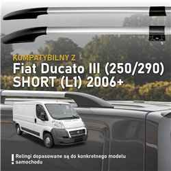 Split roof rails for Fiat Ducato III 250/290 L1 2006- Solid Aluminum Plast