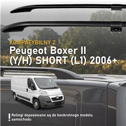 Split roof rails for Peugeot Boxer II Y/H L1 2006- Solid Aluminum Plastic