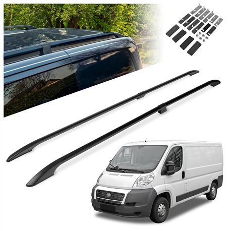 Split roof rails for Fiat Ducato III 250/290 L1 2006- Solid Aluminum Plast