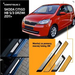 Universal sill trims for Skoda Citigo Hatchback I AA NF1 2012-2020 SPORT s
