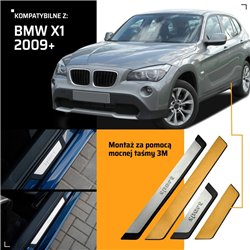 Listwy progowe uniwersalne do BMW X1 (E84) 2009-2015 | SPORT stal