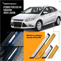 Listwy progowe uniwersalne do Ford Focus Sedan IV C519 DEH 2018-
