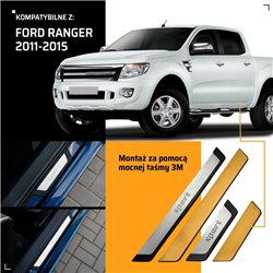 Listwy progowe uniwersalne Ford Ranger III T6 2AB P375 2011-2023 s