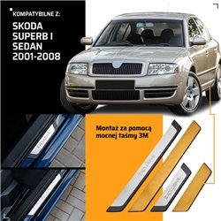 Universal sill trims for Skoda Superb Liftback II 3T B6 2008-2015 EXCLUSIVE