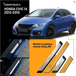 Universal sill trims for Honda Civic Sedan IX FB8/FK1/FK2/FK3 2014-2017 SPO
