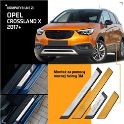 Listwy progowe uniwersalne Opel Crossland X I P17 P2QO PRE-FL 2017-2020
