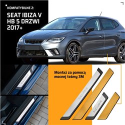Listwy progowe uniwersalne do SEAT Ibiza Hatchback V 6F KJ 2017-