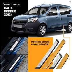 Universal sill trims for Dacia Dokker I KE K9K 2012-2021 EXCLUSIVE steel