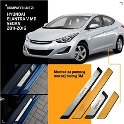 Universal sill trims for Hyundai Elantra Sedan V MD/UD/JK 2011-2016 SPORT