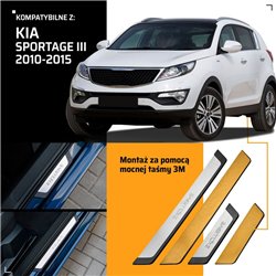 Universal sill trims for KIA Sportage III SL 2010-2015 EXCLUSIVE steel