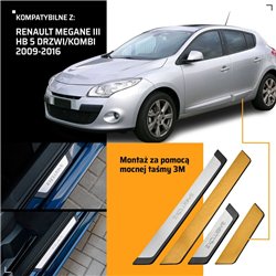 Universal sill trims for Renault Megane Hatchback III BZ 2008-2015 EXCLUSIV