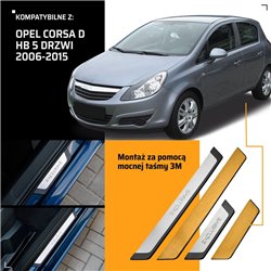 Universal sill trims for Opel Corsa Hatchback D S07 2006-2014 EXCLUSIVE st