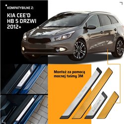 Listwy progowe uniwersalne do KIA Cee'd Hatchback II JD 2012-2018