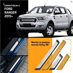 Universal sill trims for Ford Ranger III T6 2AB P375 2011-2023 EXCLUSIVE s