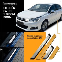 Universal sill trims for Citroen C4 Hatchback II NC B7 2010-2018 SPORT ste
